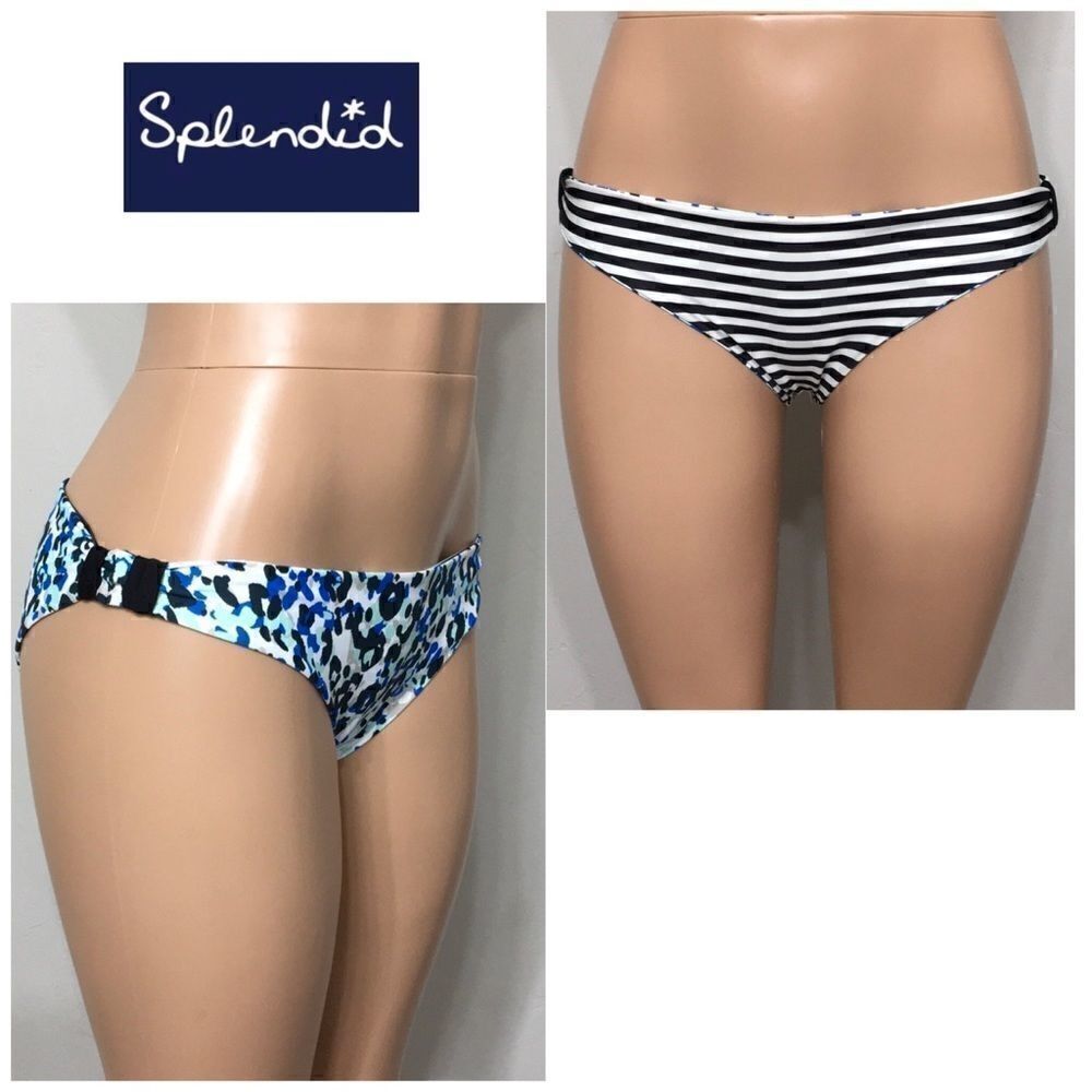 Splendid reversible striped bikini bottoms. NWOT